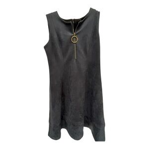 Dkny Black Sleeveless A-Line Midi Dress